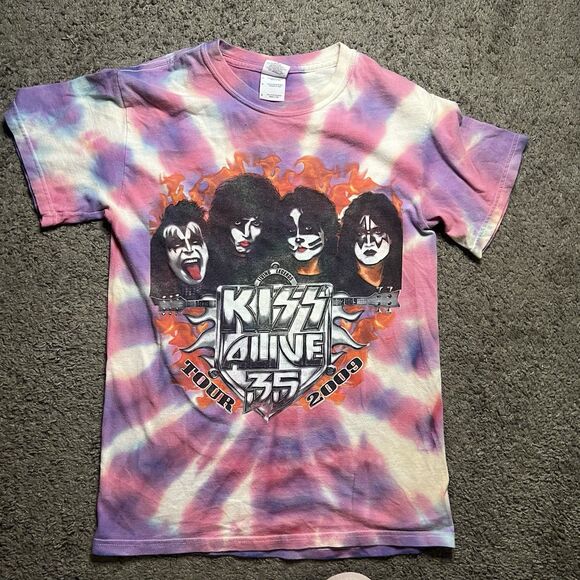 MINT Vintage KISS The Farewell Tour 2009 T-Shirt Small Double Sided - Picture 1 of 7